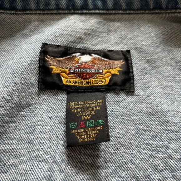 Harley Davidson denim jacket 1W - Picture 2 of 10